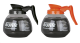 BUNN 64oz Commercial Coffee Decanters: One Black & One Orange