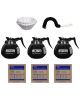 Bunn Glass Pots (3 pack), 100 CF12 Filters, Cleaning Brush and Urnex (3 pack)
